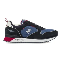 Sneakers blu da Uomo con inserti effetto suede Beverly Hills Polo Club