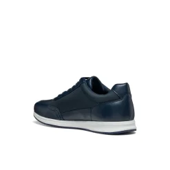 Sneakers blu da Uomo con suola traspirante e fondo a contrasto Geox