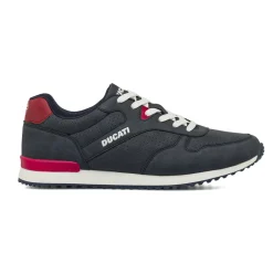 Sneakers blu da Uomo con tomaia effetto scamosciato Ducati