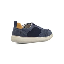 Sneakers blu navy da Uomo in suede e tessuto mesh Lumberjack