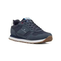 Sneakers blu Uomo con inserti in mesh ed effetto scamosciato Navigare