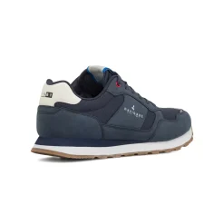 Sneakers blu Uomo con inserti in mesh ed effetto scamosciato Navigare