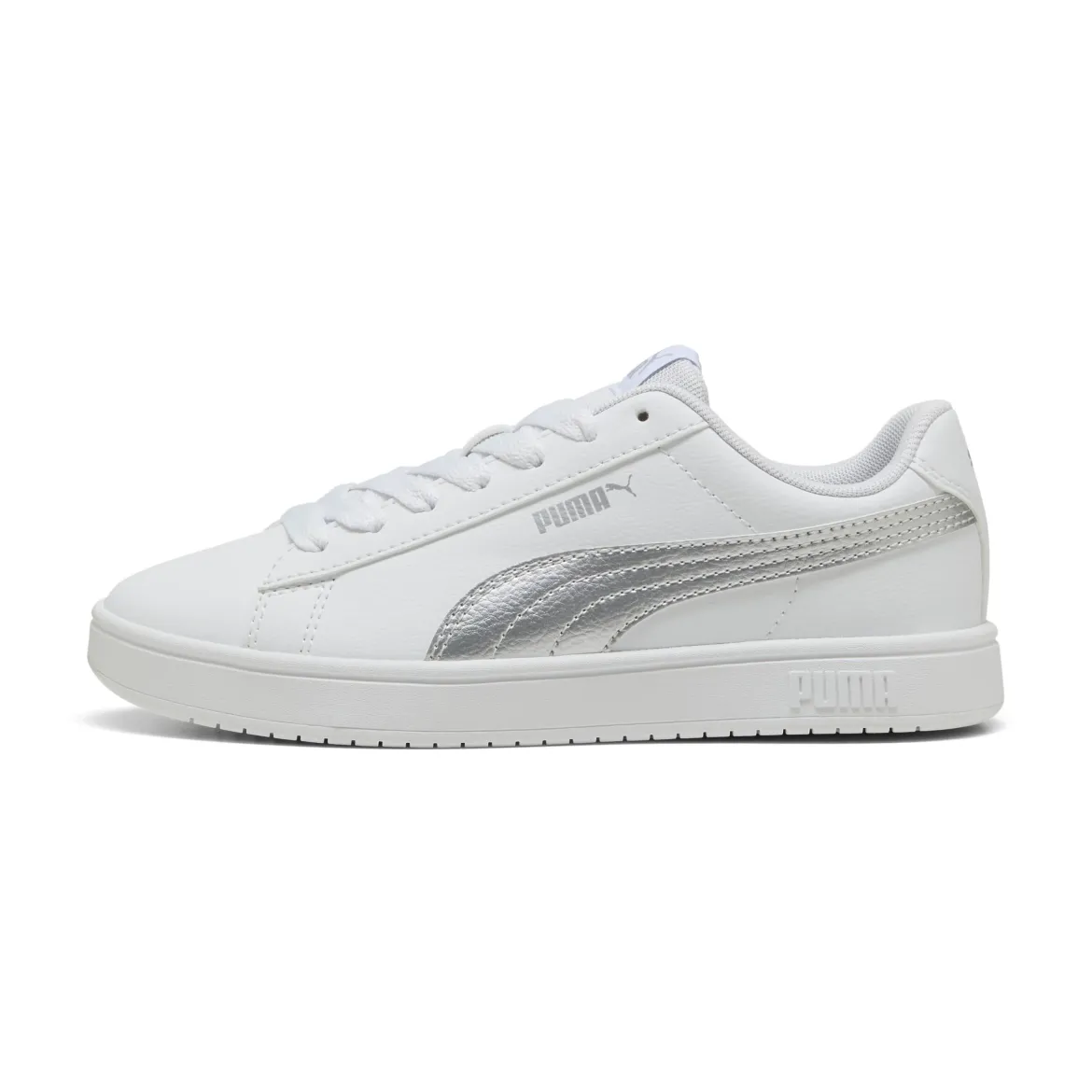 Sneakers casual bianche con dettaglio argento da ragazza Puma Rickie Classic