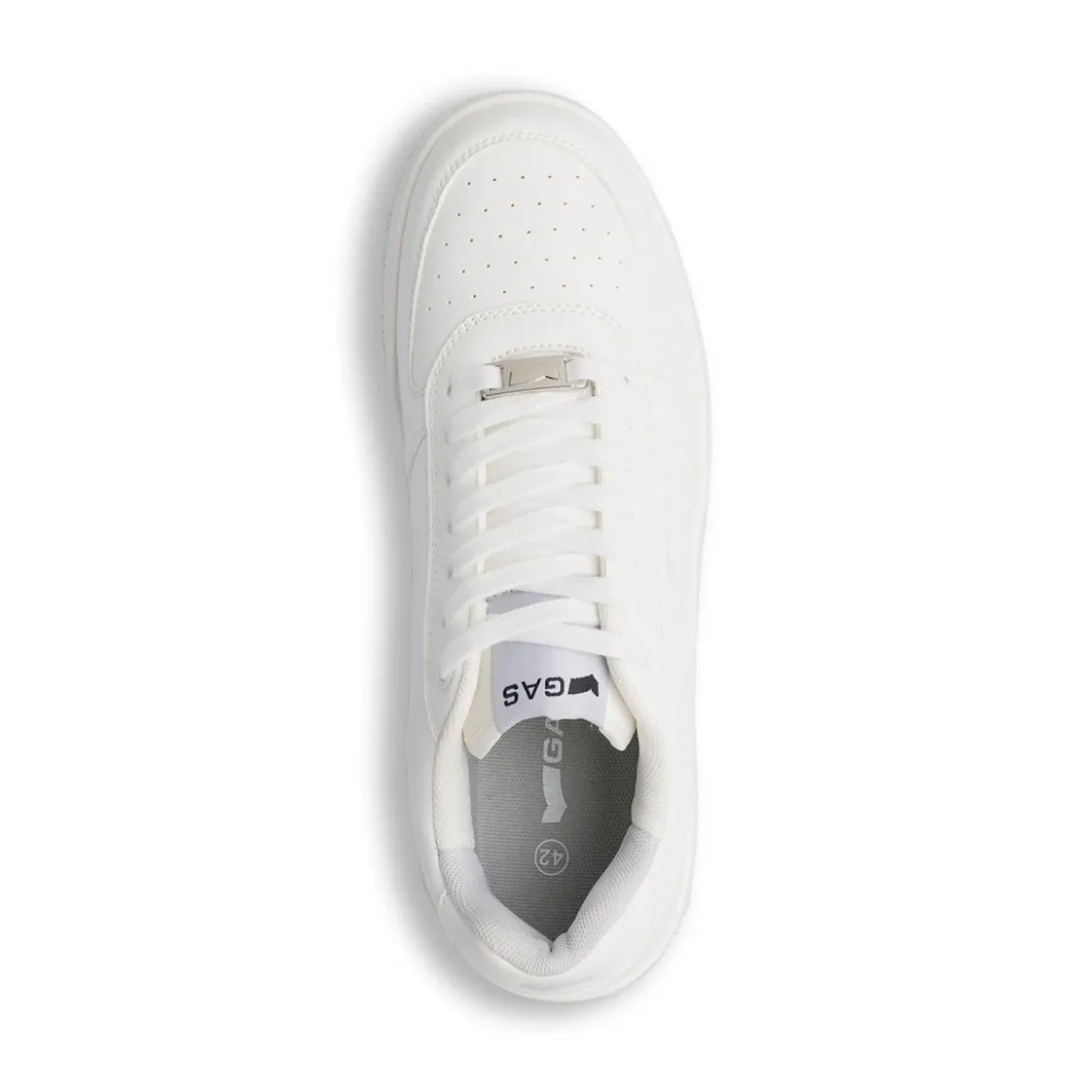 Sneakers casual bianche da Uomo con logo in metallo Gas
