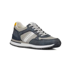 Sneakers casual bicolore blu e grigio da Uomo con logo Glams