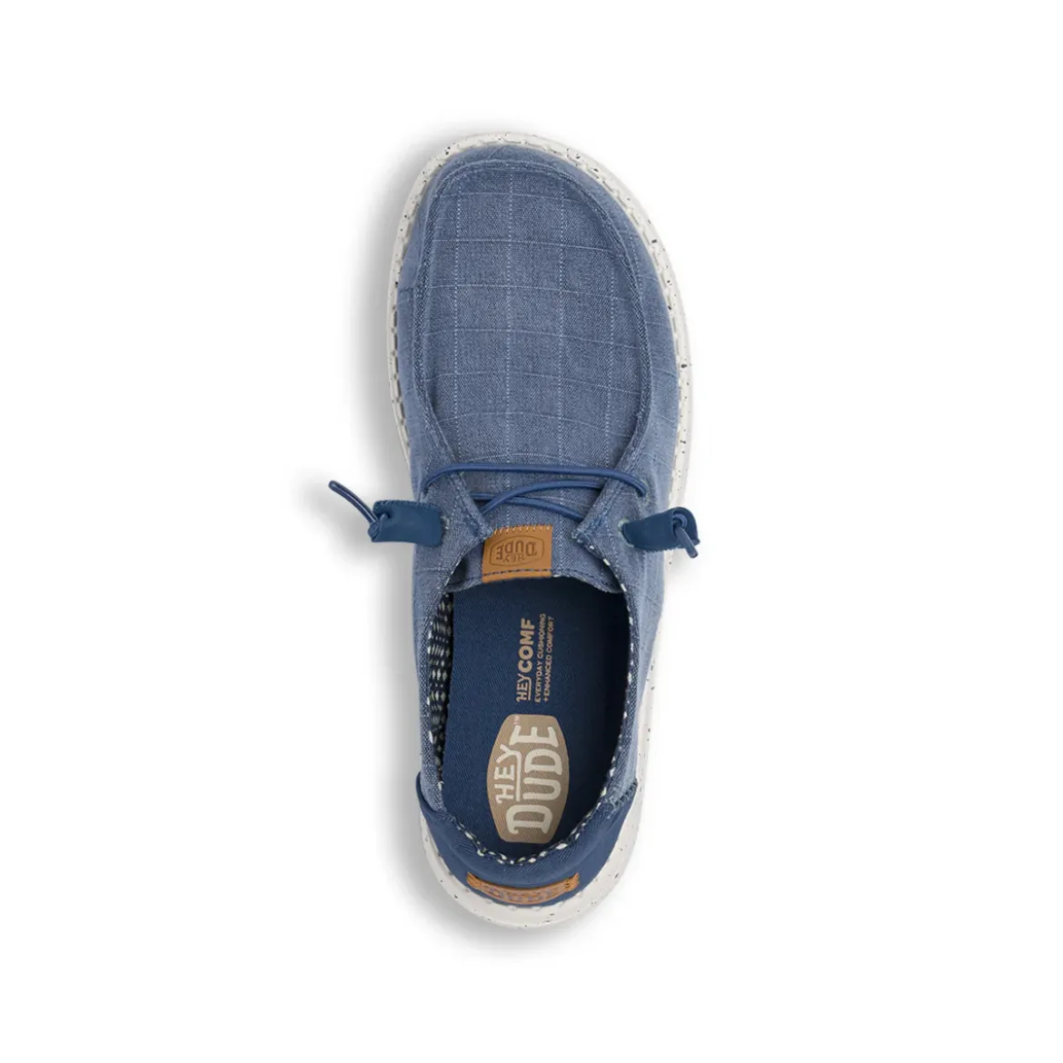 Sneakers casual blu da Donna in tela effetto denim Heydude Wendy