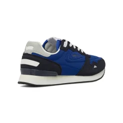 Sneakers casual da Uomo blu con inserti effetto scamosciato Gas