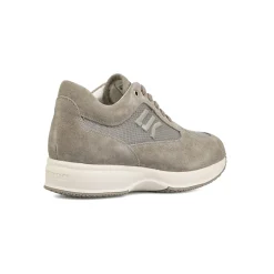 Sneakers casual da Uomo grigie in pelle scamosciata e mesh Lumberjack