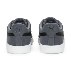 Sneakers casual da uomo in pelle scamosciata grigie e nere con logo Puma Smash 3.0