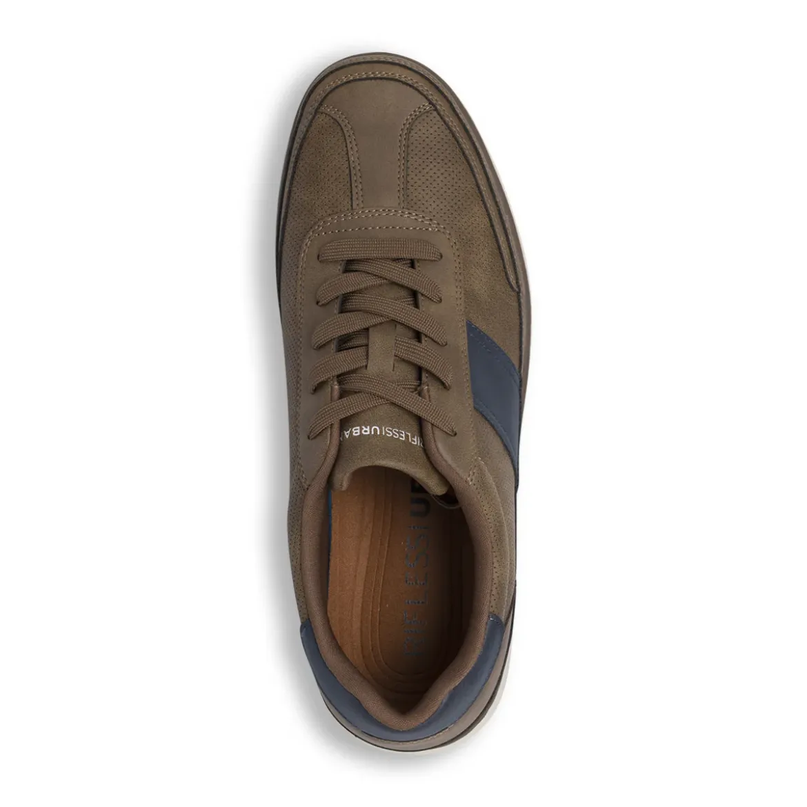Sneakers casual da Uomo marroni con dettagli blu Riflessi Urbani