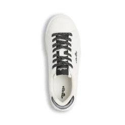 Sneakers casual Ellesse da Donna bianche con lacci neri glitter