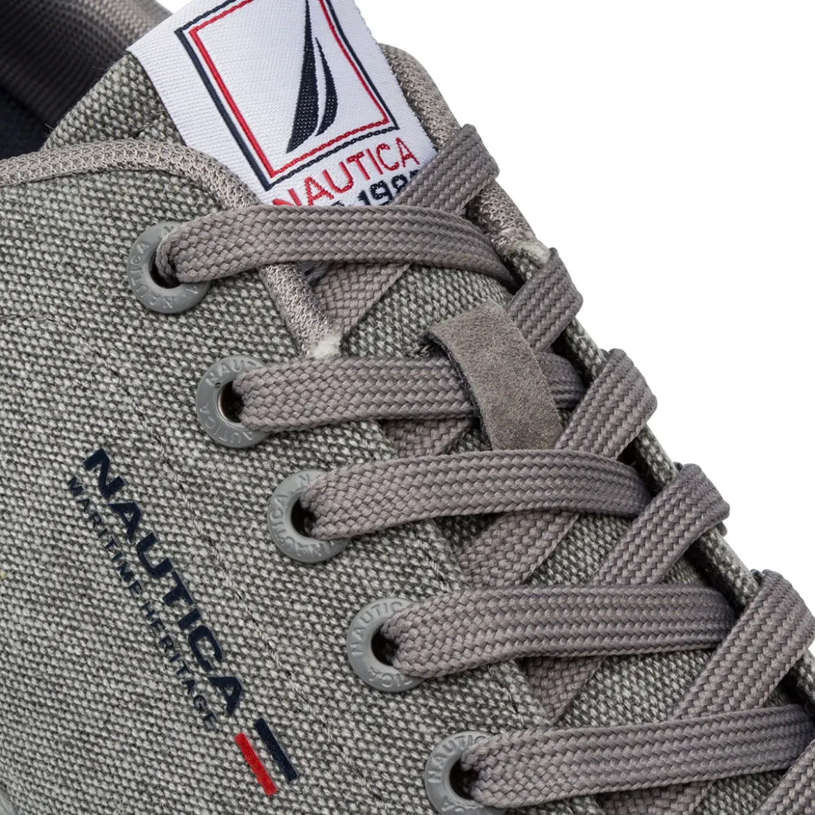 Sneakers casual grigie in tessuto da Uomo con logo Nautica