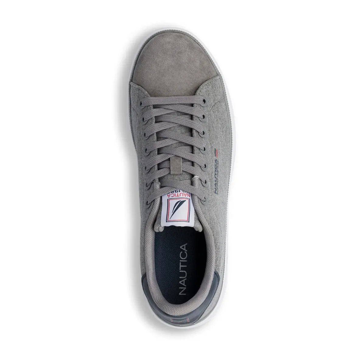 Sneakers casual grigie in tessuto da Uomo con logo Nautica