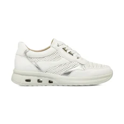 Sneakers comfort bianche da Donna con dettagli argento Lora Ferres