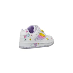 Sneakers da bambina Bianche con ali colorate Dieci Baci