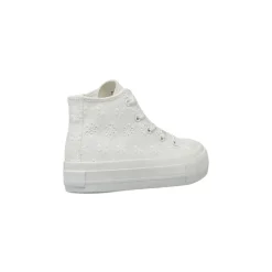 Sneakers da Bambina Bianche con fiori ricamati Dieci Baci