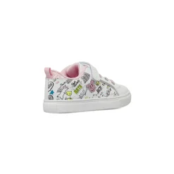 Sneakers da bambina bianche con stampa graffiti Dieci Baci