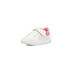 Sneakers da bambina bianche Kappa con strappo e dettagli rosa