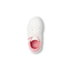 Sneakers da bambina bianche Kappa con strappo e dettagli rosa