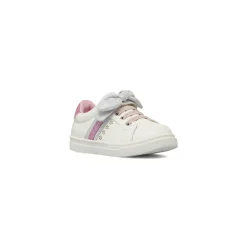 Sneakers da bambina bianche Le scarpe di Alice Primi passi con fiocco