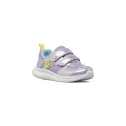 Sneakers da bambina lilla iridescente con strappo Le scarpe di Alice