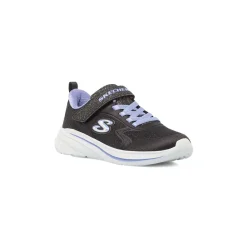 Sneakers da bambina nere con glitter e strappo Skechers