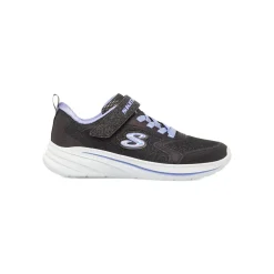 Sneakers da bambina nere con glitter e strappo Skechers