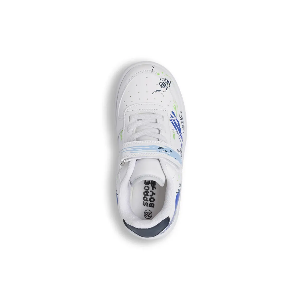 Sneakers da Bambino bianche con stampe graffiti Space Boy