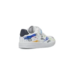 Sneakers da Bambino bianche con stampe graffiti Space Boy