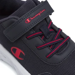 Sneakers da Bambino blu con strappo e dettagli rossi Champion