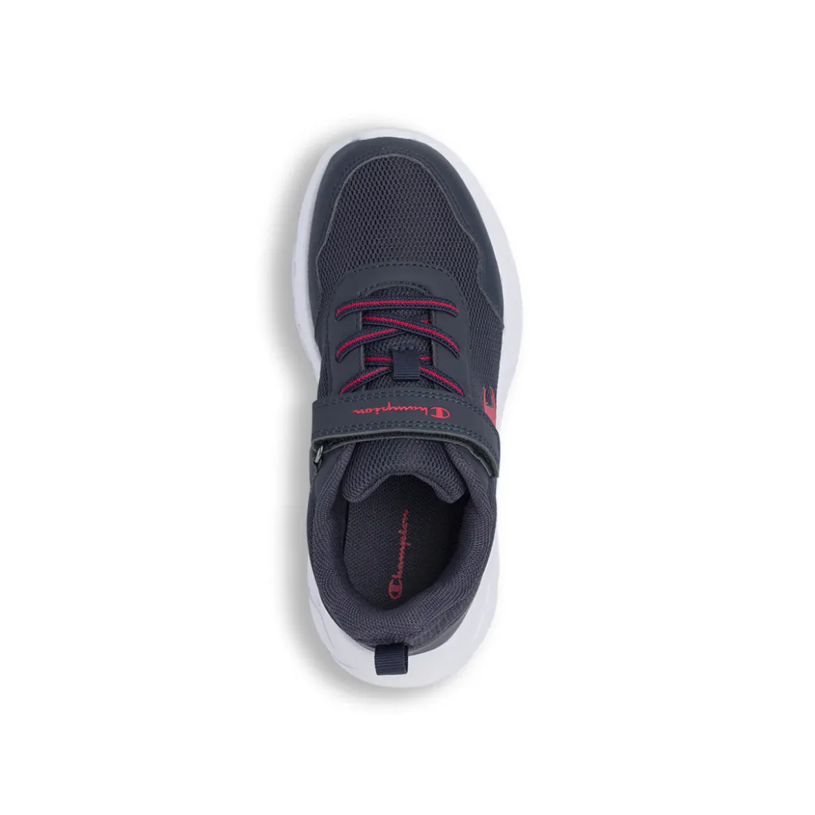 Sneakers da Bambino blu con strappo e dettagli rossi Champion