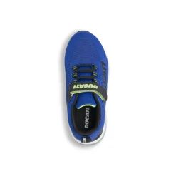 Sneakers da bambino blu Ducati con strappo e ammortizzazione ad aria
