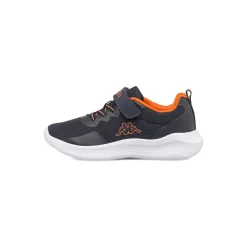 Sneakers da bambino blu e arancione Kappa chiusura a strappo