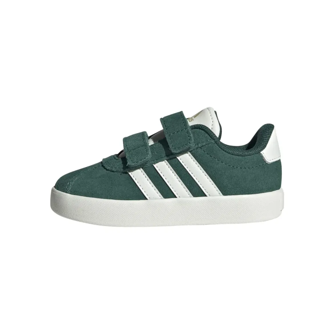 Sneakers da bambino e bambina verde effetto scamosciato adidas VL Court 3.0