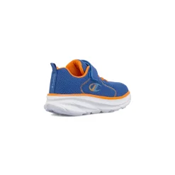 Sneakers da Bambino in mesh blu e arancioni con strappo Champion