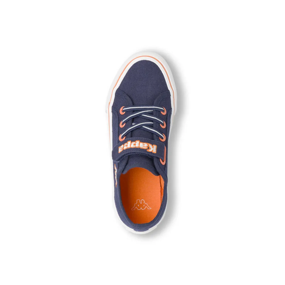 Sneakers da bambino Kappa blu in tela con chiusura a strappo