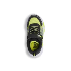 Sneakers da bambino nere con dettagli giallo fluo Space Boy