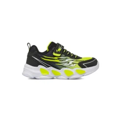 Sneakers da bambino nere con dettagli giallo fluo Space Boy