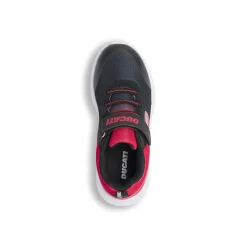 Sneakers da bambino nere con inserti rossi Ducati
