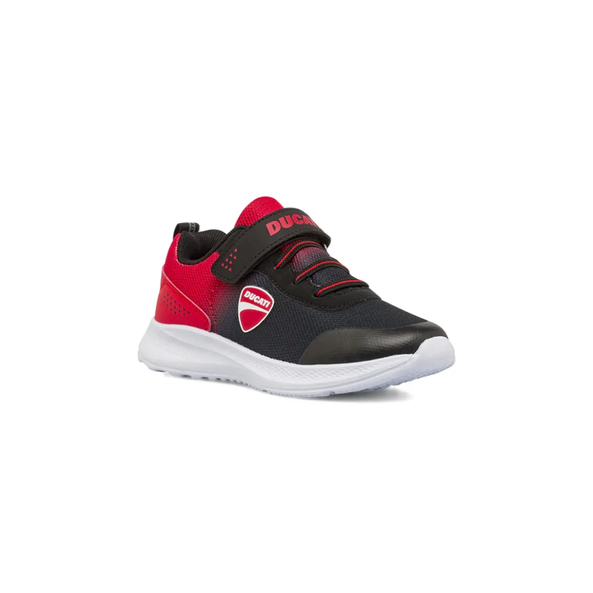 Sneakers da bambino nere con inserti rossi Ducati