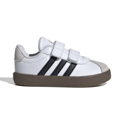 Sneakers da bambino primi passi bianche e blu con logo adidas VL Court 3.0