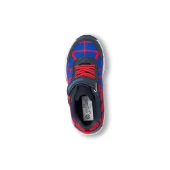 Sneakers da bambino Spiderman blu e rosso con luci nella suola e stampa