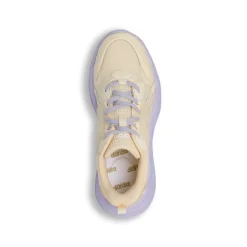 Sneakers da donna beige in tessuto con suola lilla Dimensione Danza