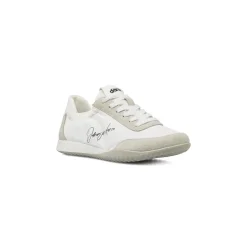 Sneakers da donna bianche in tessuto con dettagli scamosciati Dimensione Danza