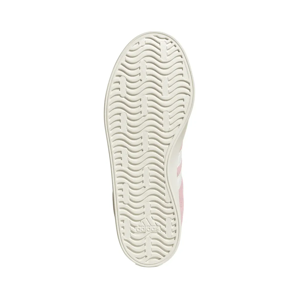 Sneakers da donna in pelle effetto scamosciato rosa e bianche adidas VL Court 3.0