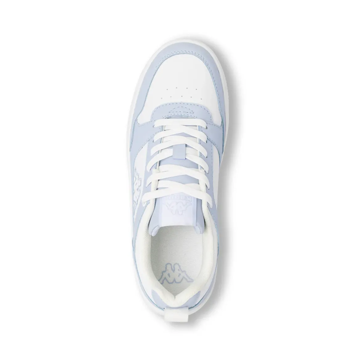 Sneakers da donna Kappa bicolore bianche con inserti azzurri