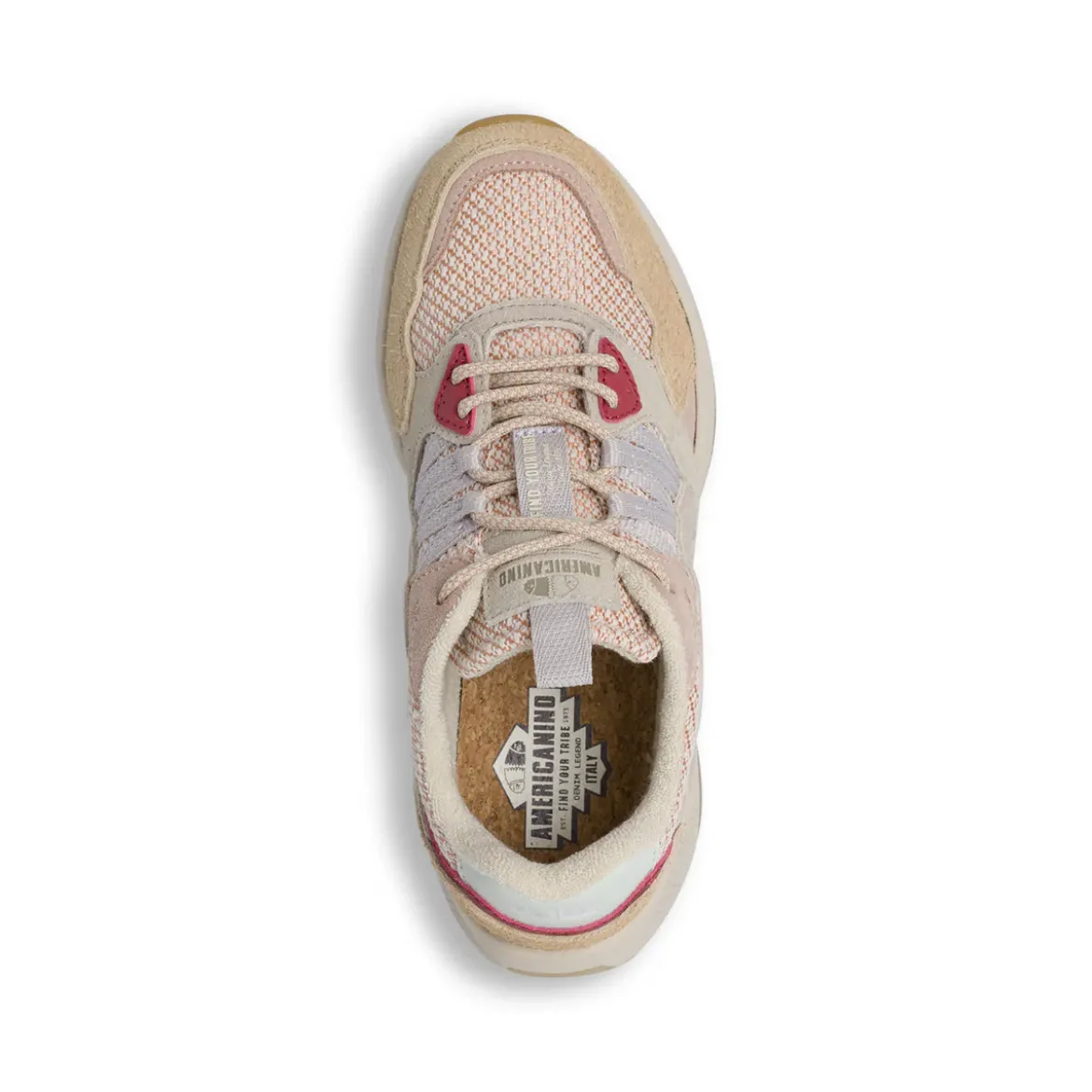 Sneakers da donna multicolore con inserti effetto suede Americanino