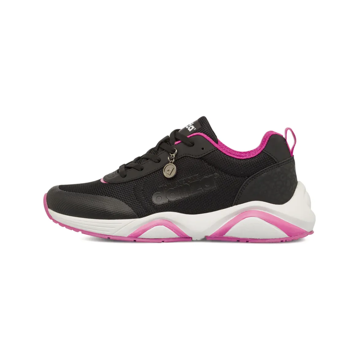 Sneakers da donna nere con dettagli fucsia Dimensione Danza