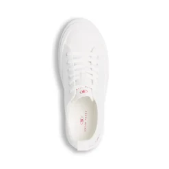 Sneakers da donna platform bianche in tessuto Swish Jeans