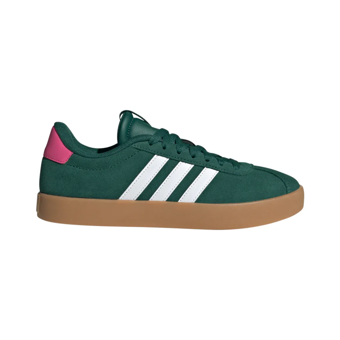 Sneakers da donna verde in pelle effetto scamosciato adidas VL Court 3.0